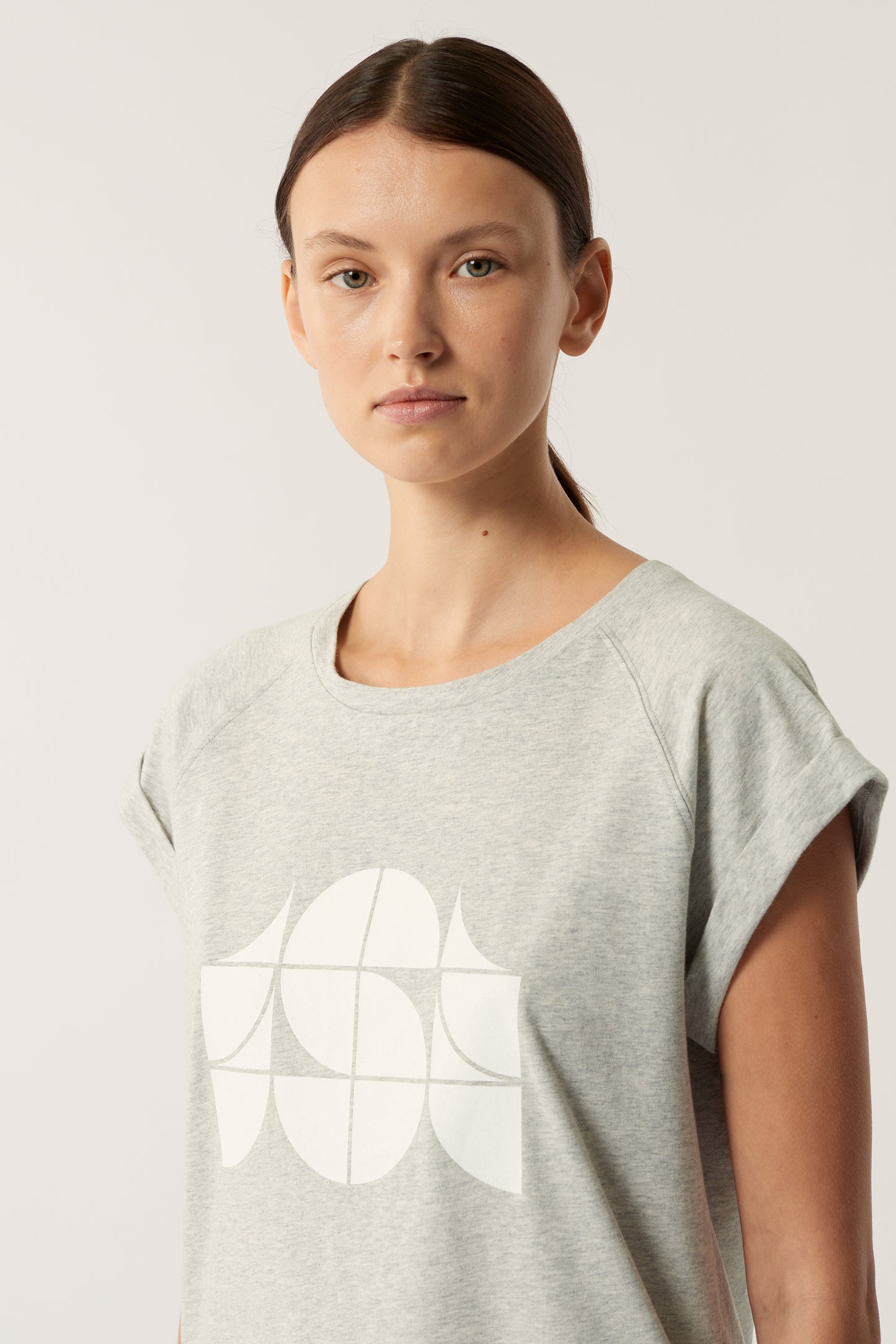 Tee-Shirt Valentina - Gris Chiné - Coton - Femme