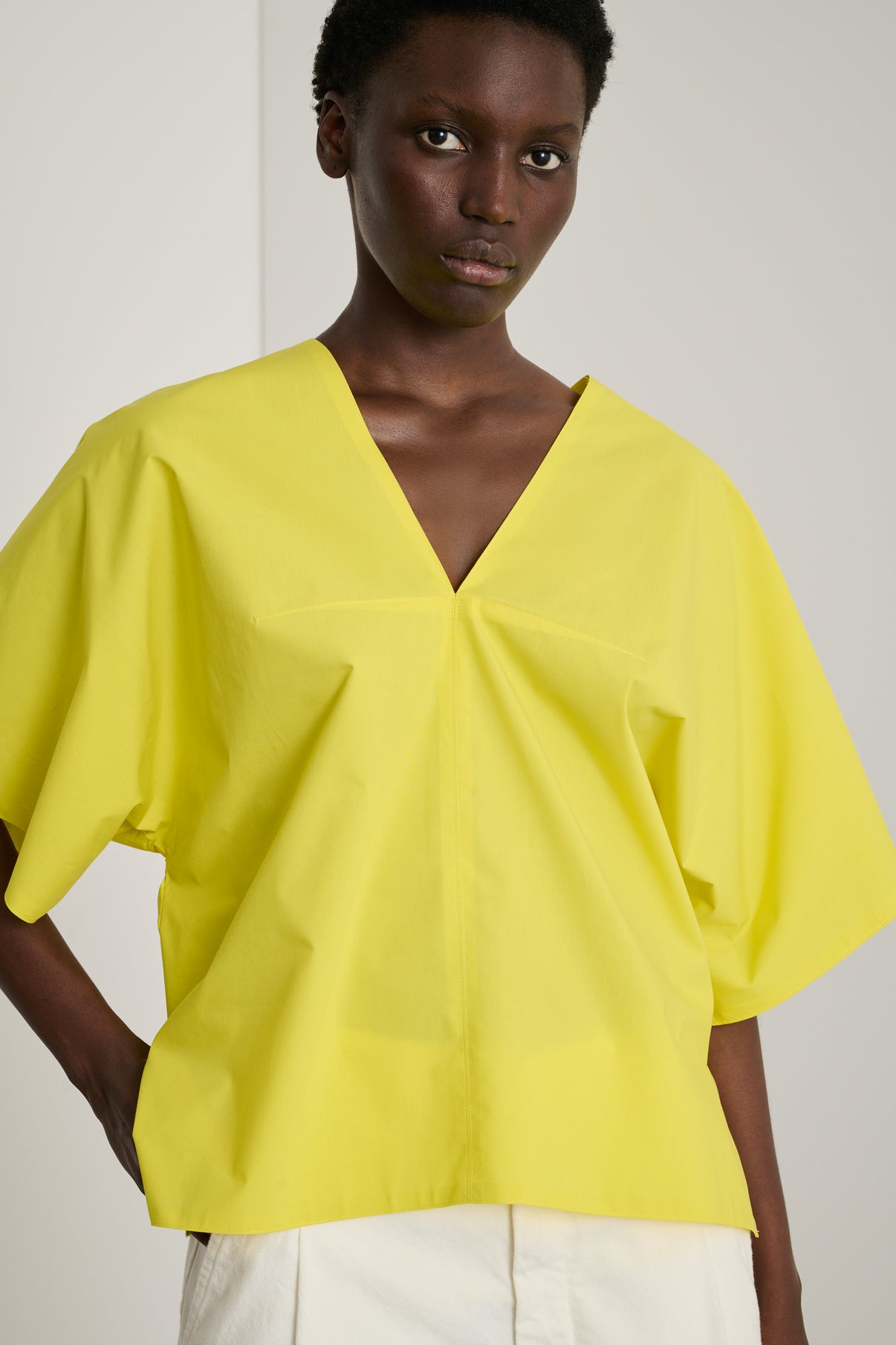 Blouse Denise - Jaune Citron - Coton - Femme vue 3