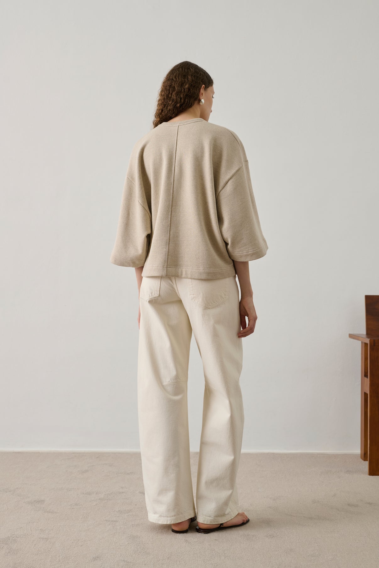 Sweatshirt Iksan - Beige Chiné - Femme vue 4