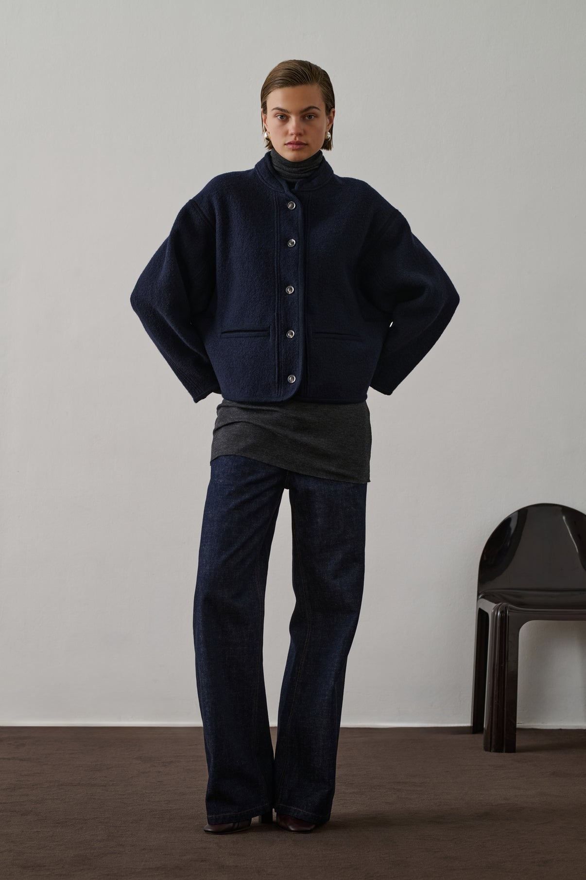 Veste Olympe - Navy - Laine - Femme vue 4