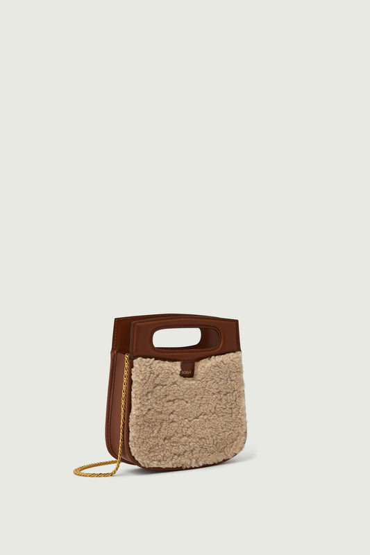 Sac Cheri Mini - Sable/Noisette - Cuir - Femme